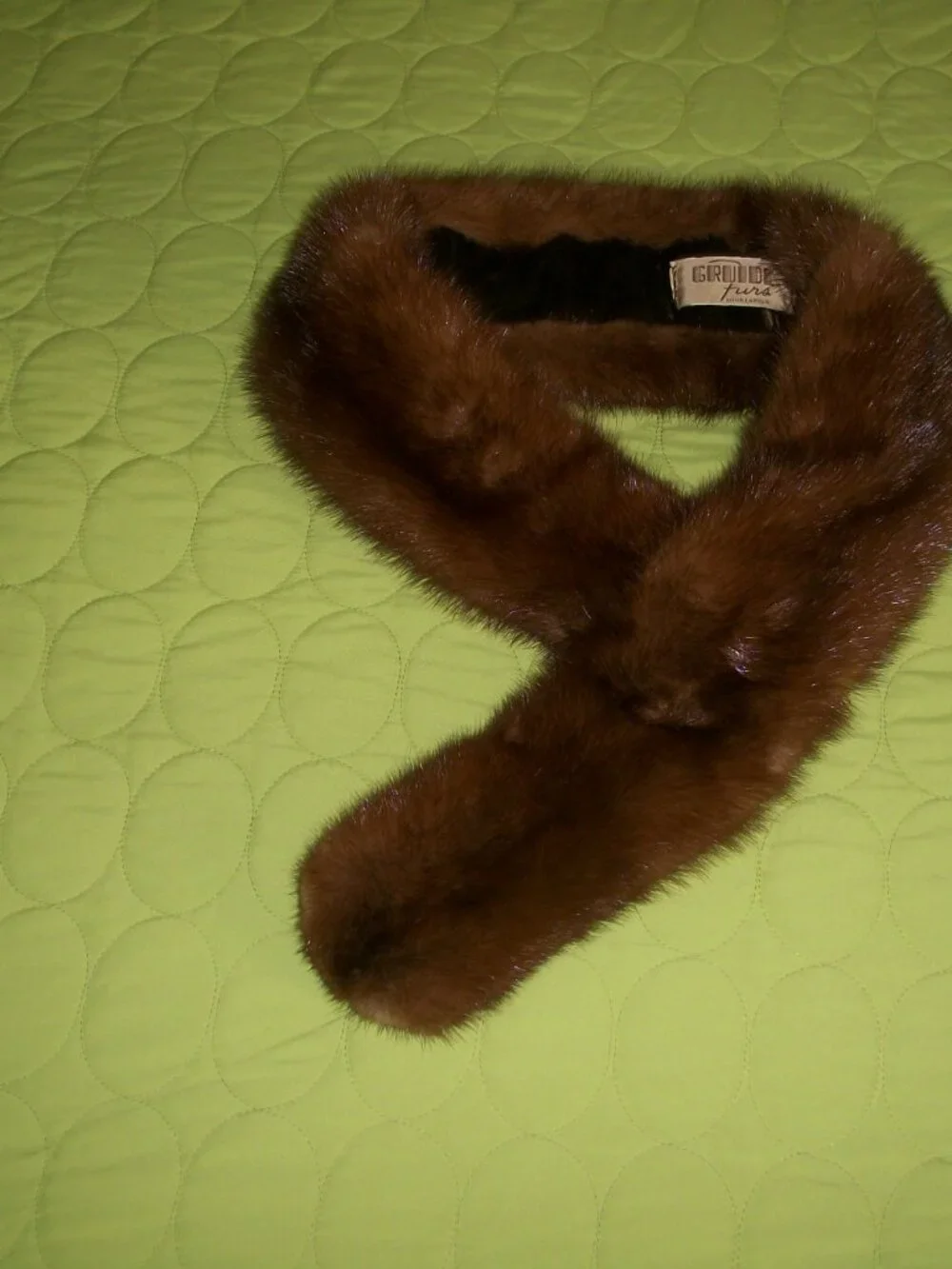 Vintage Real Gruidl Brown Mink Fur Collar/Stole